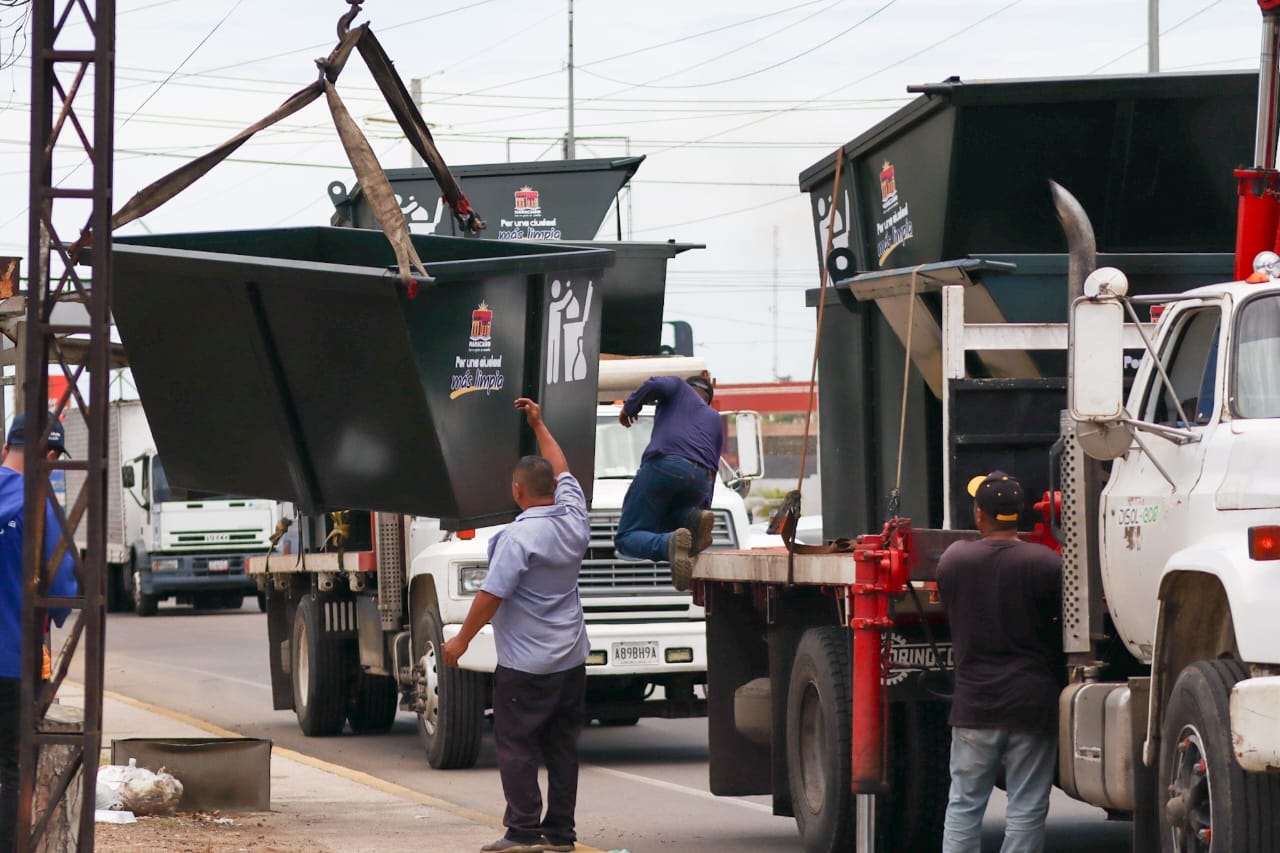 Alcaldía de Maracaibo desplegó 20 nuevos contenedores en sitios estratégicos de la ciudad